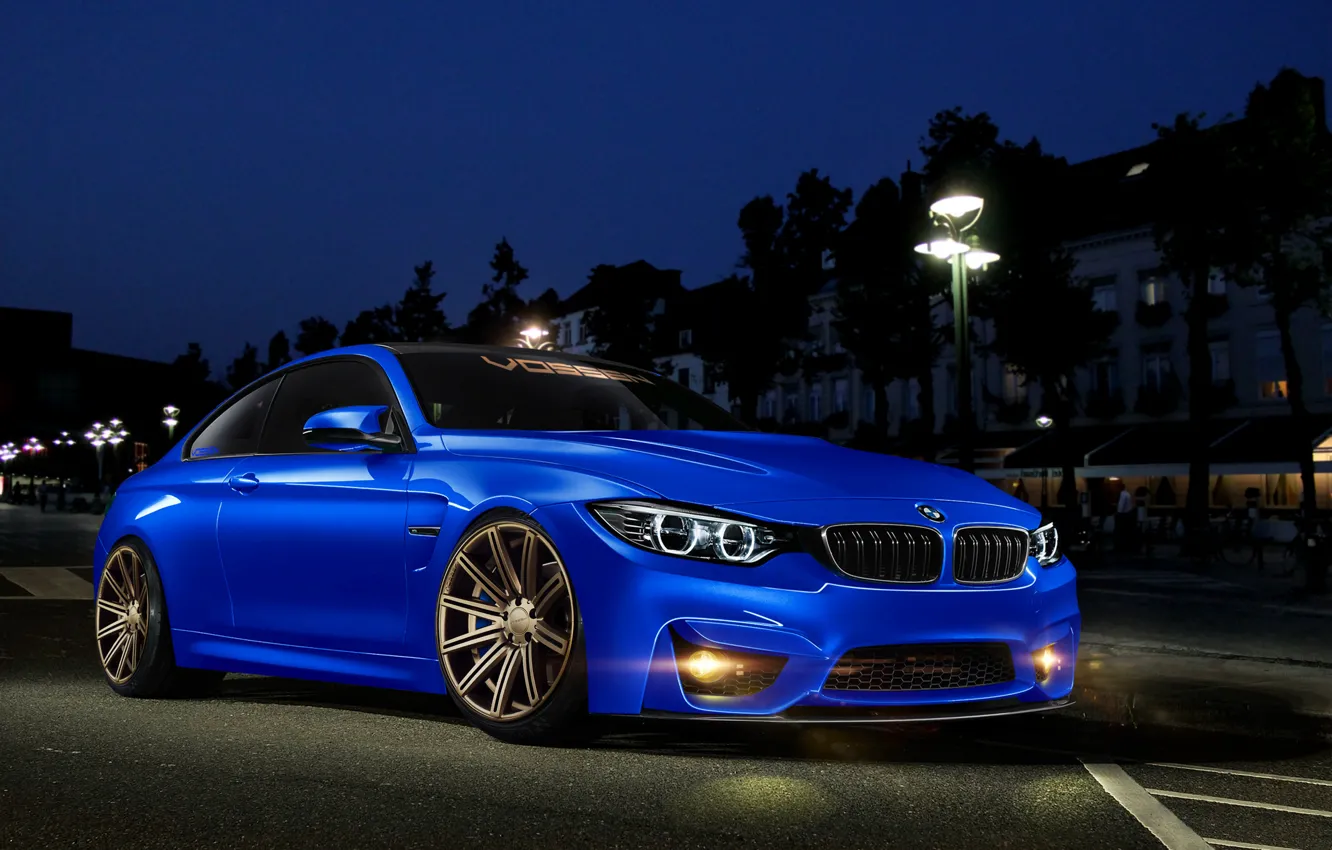 Фото обои BMW, blue, front, 4 Series