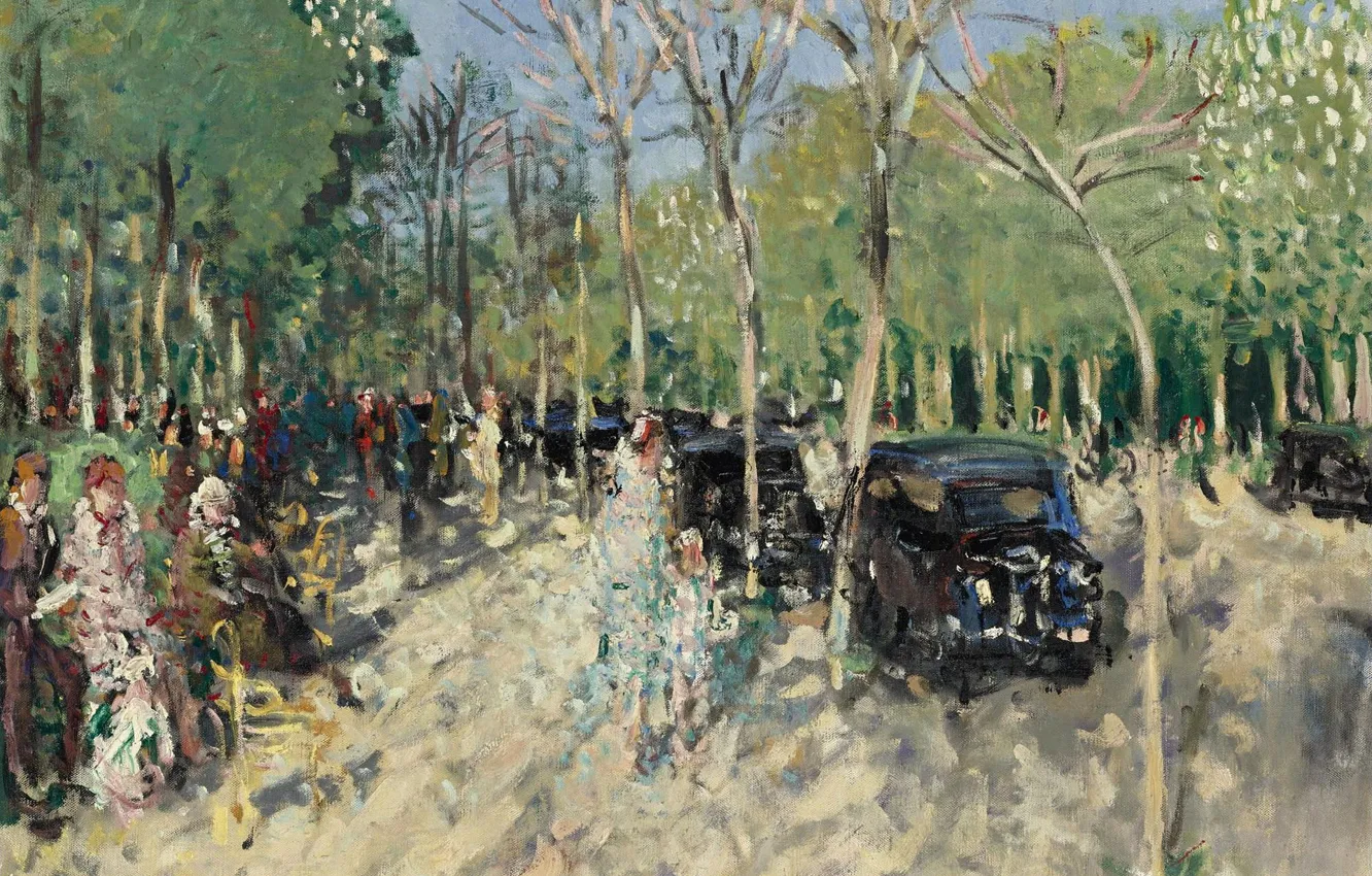 Фото обои картина, 1929, Пьер Эжен Монтезин, Pierre-Eugene Montezin, Весна в Лесу