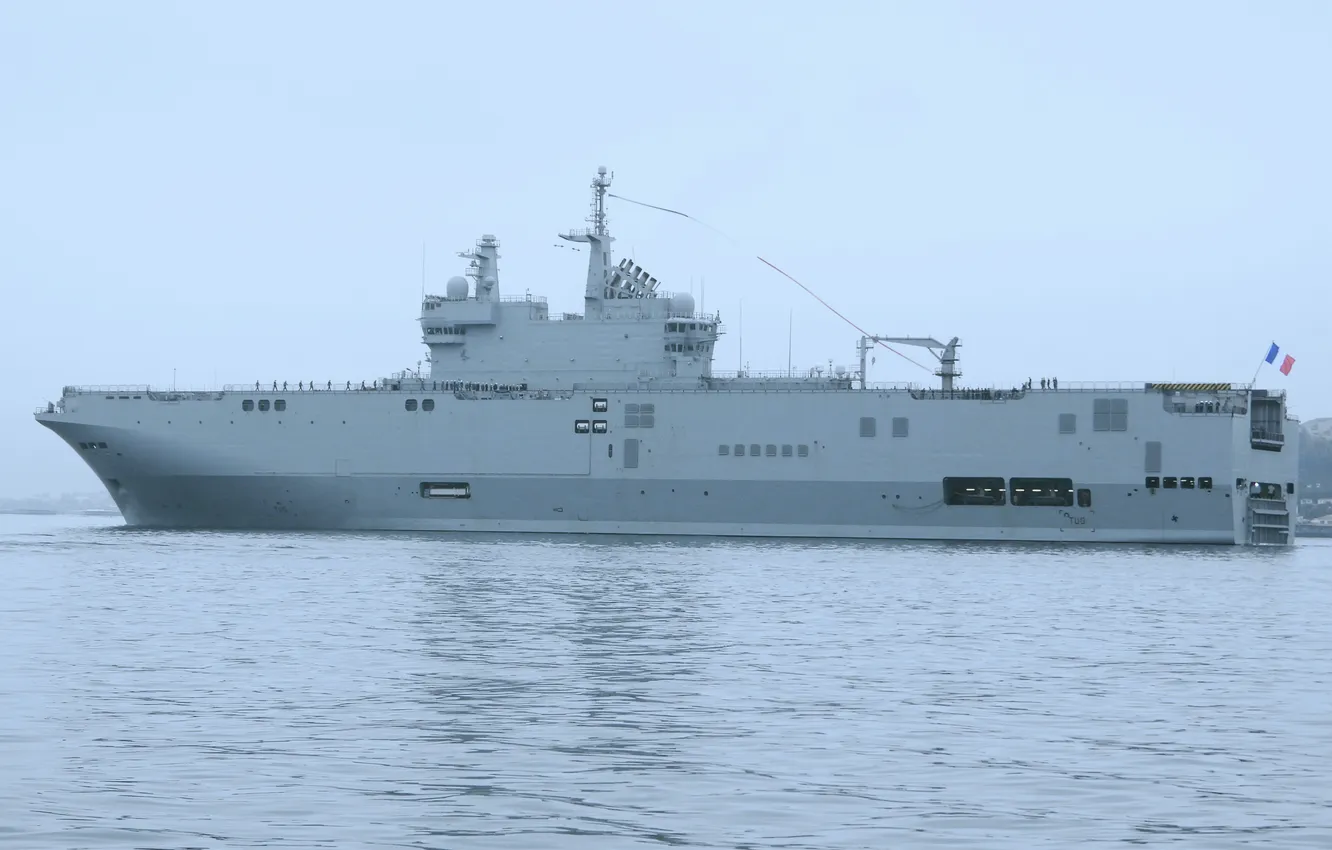 Фото обои Франция, Mistral, универсальный десантный корабль