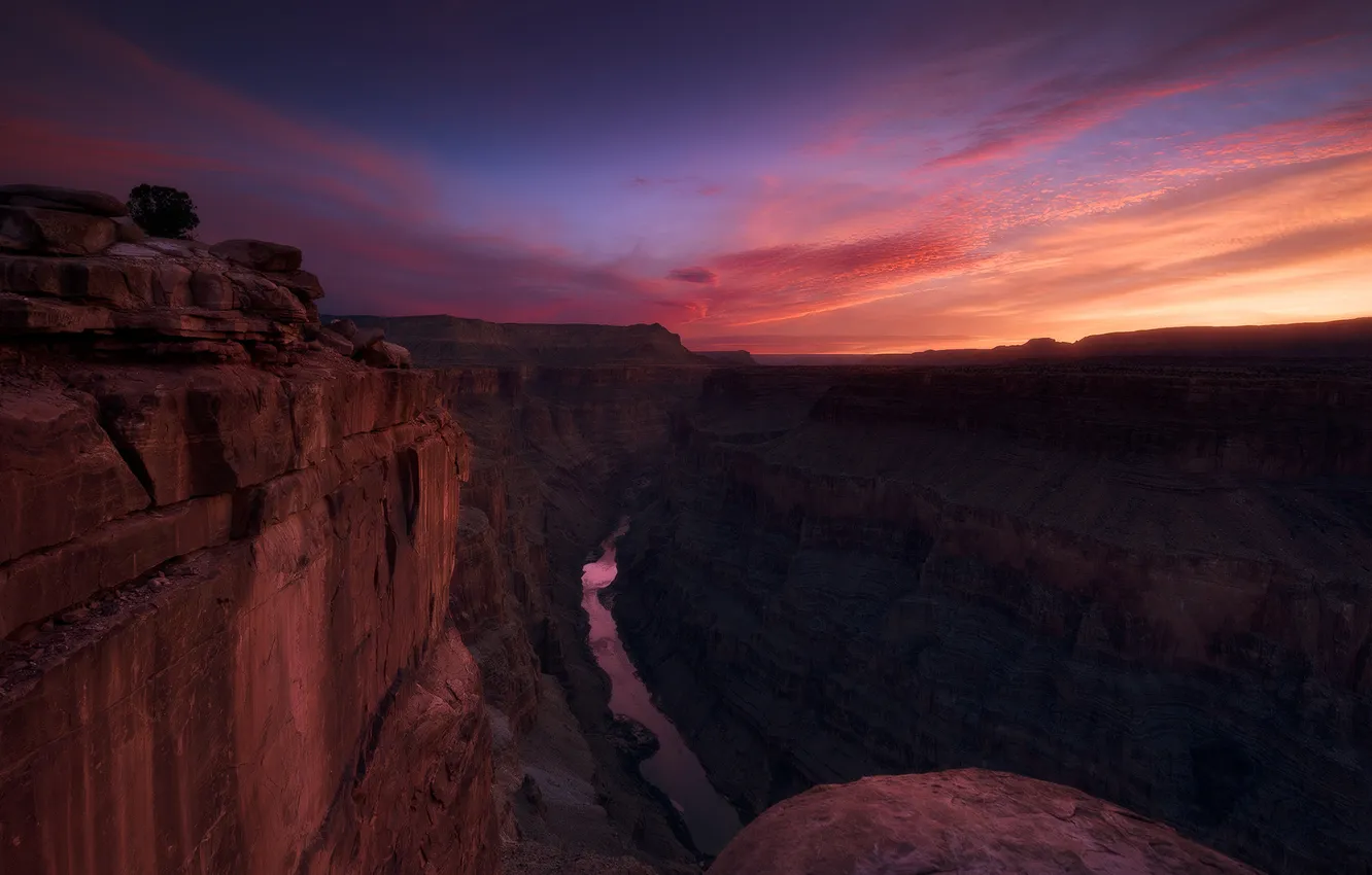 Фото обои rock, sunset, usa, arizona, grand canyon, torowep
