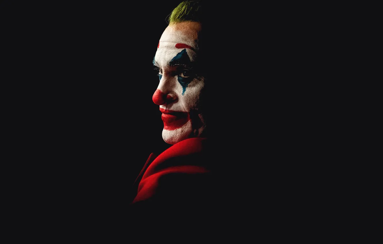 Фото обои краска, Джокер, Joker, гримм, Joaquin Phoenix, Хоакин Феникс, Joker 2019, Джокер 2019