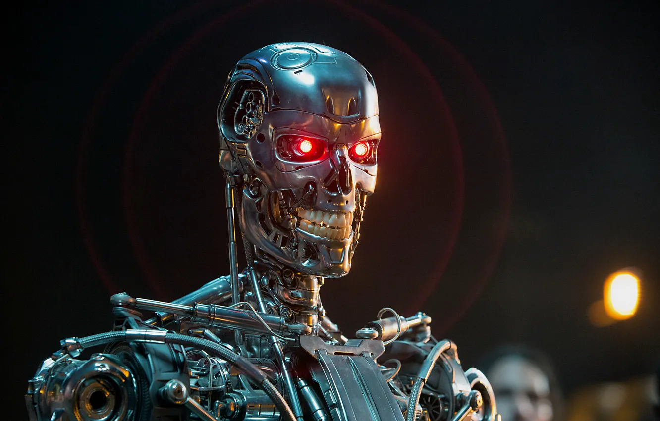 Фото обои робот, T-800, Terminator: Genisys, Терминатор: Генезис