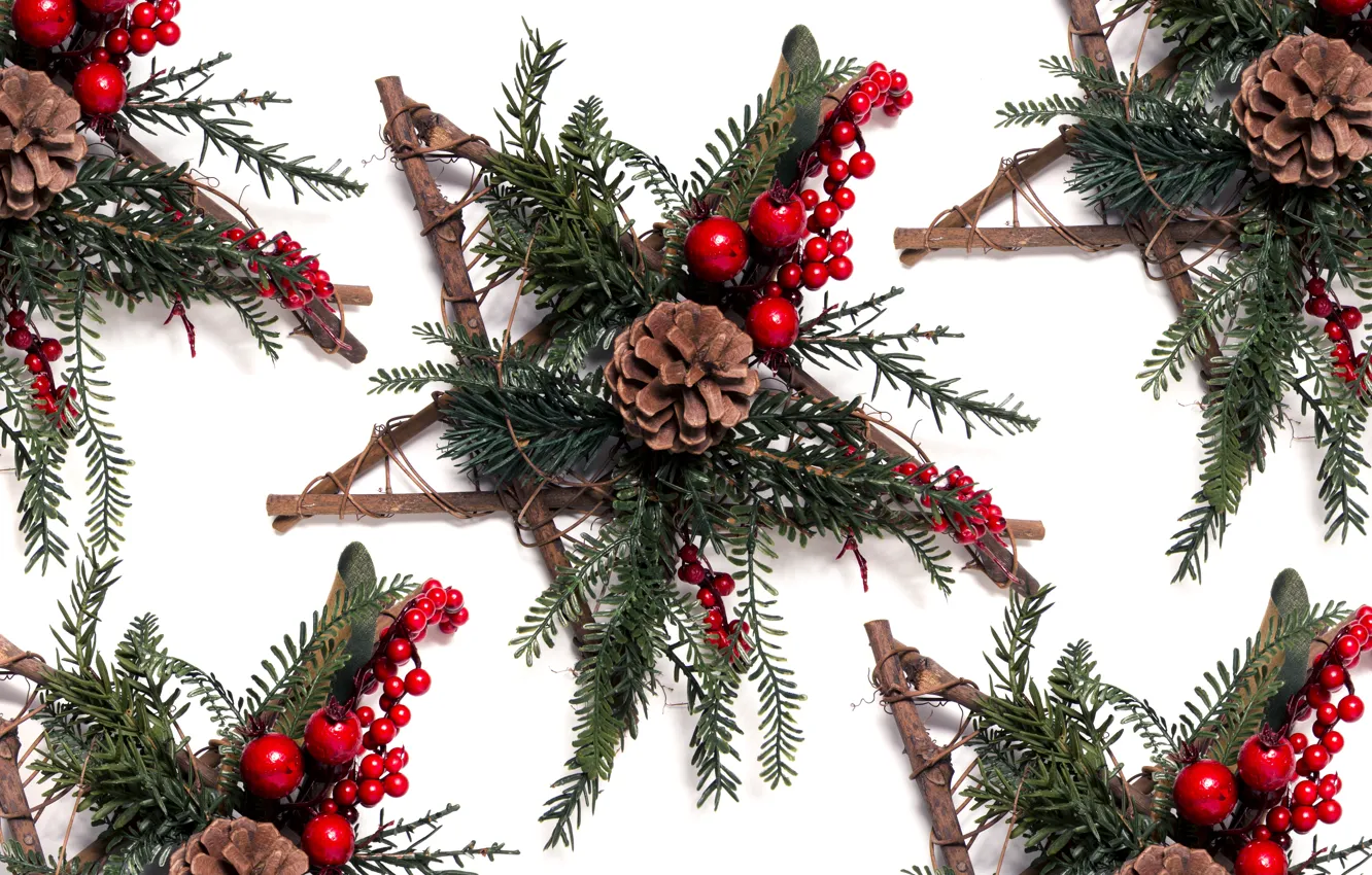 Фото обои украшения, ветки, дерево, Новый Год, Рождество, Christmas, wood, New Year