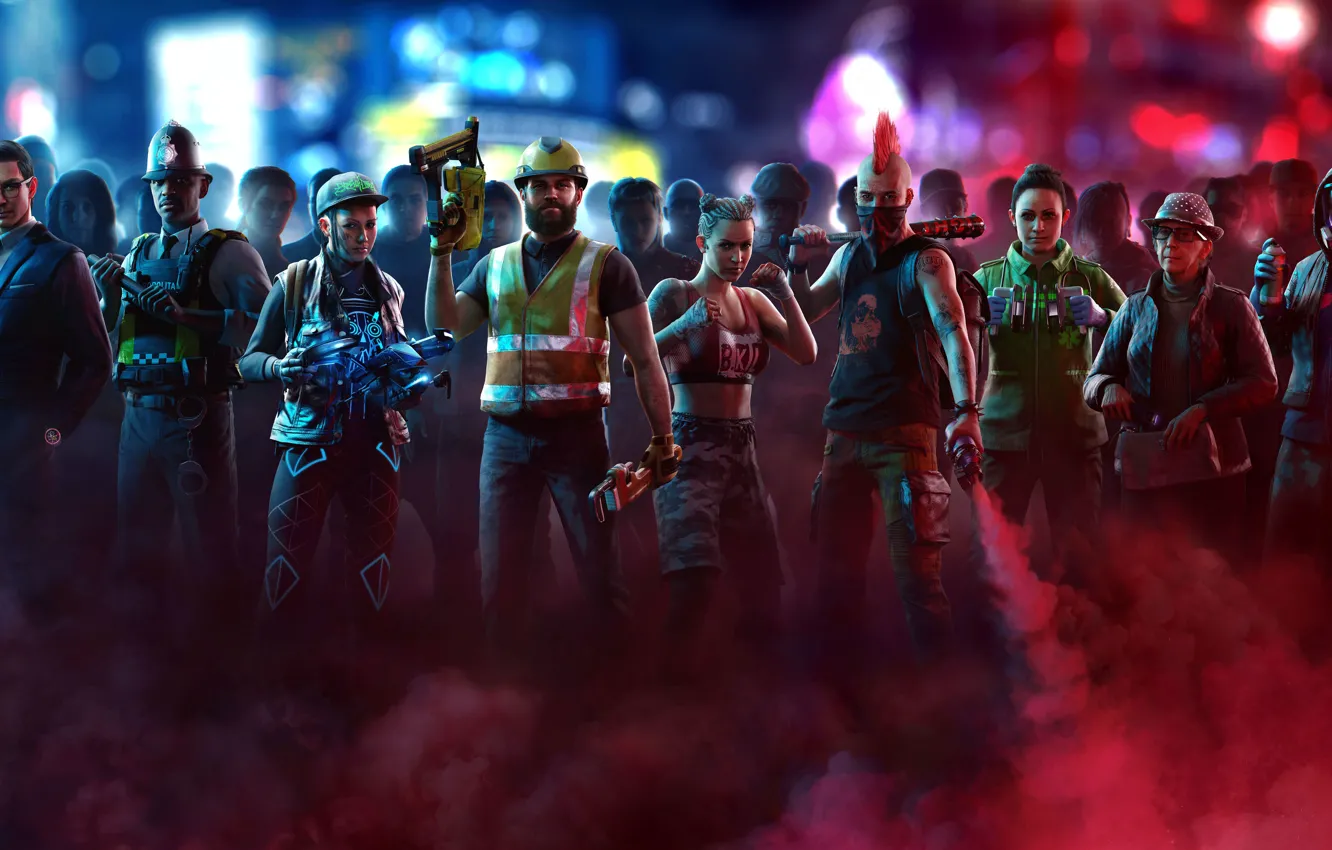 Фото обои Игра, Ubisoft, Game, Hackers, Watch Dogs Legion