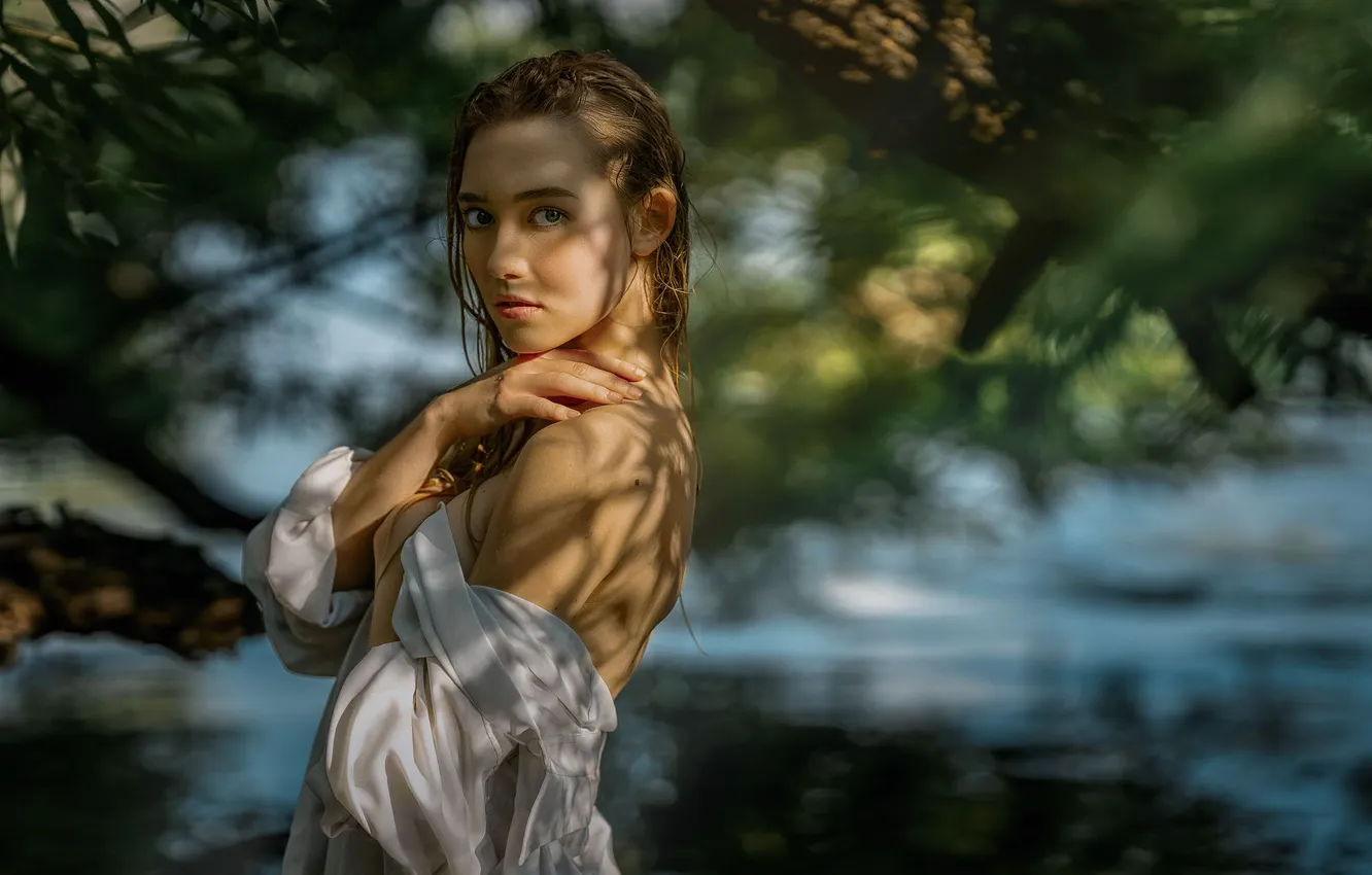 Фото обои модель, Алиса, размытый фон, Юрий Захаров