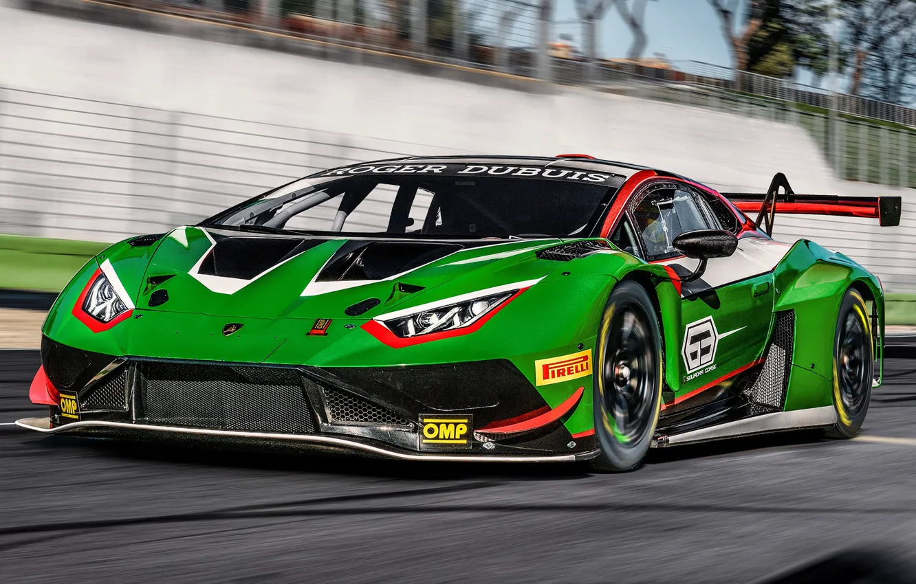 Фото обои скорость, трасса, Lamborghini Huracan, 2022, GT3 Evo2
