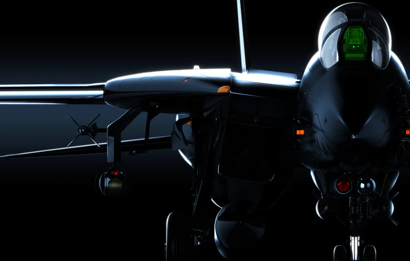 Фото обои графика, арт, dark knight, Grumman Aircraft Engineering Corporation, siregar3d, Super Tomcat, F-14D