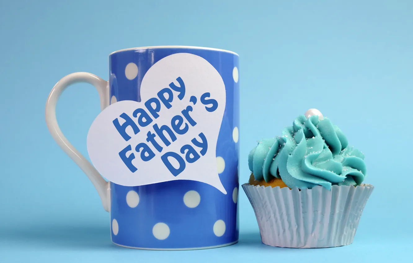 Фото обои кружка, кекс, Happy Father's Day