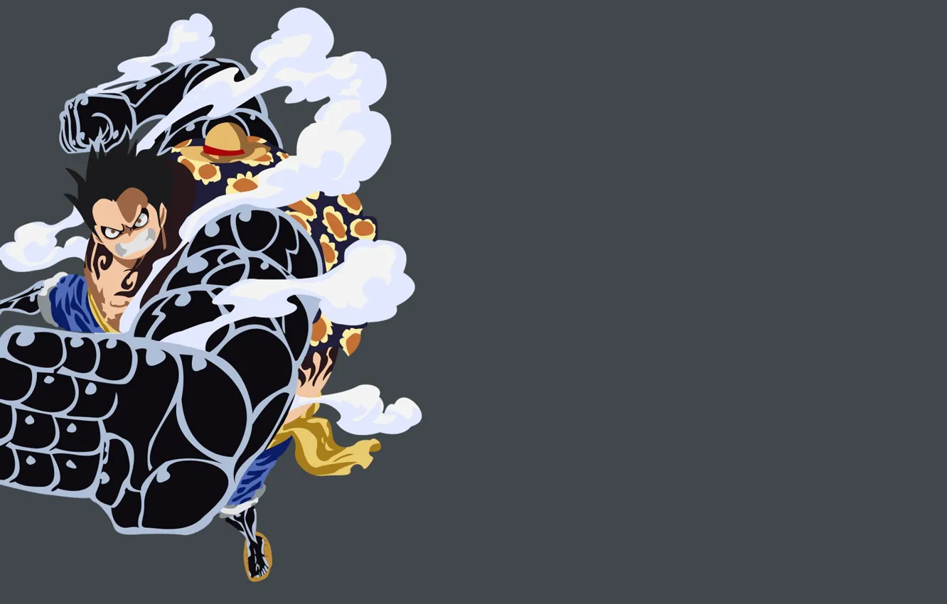Фото обои pirate, anime, captain, manga, strong, akuma no mi, Monkey D. Luffy, gomu gomu no mi