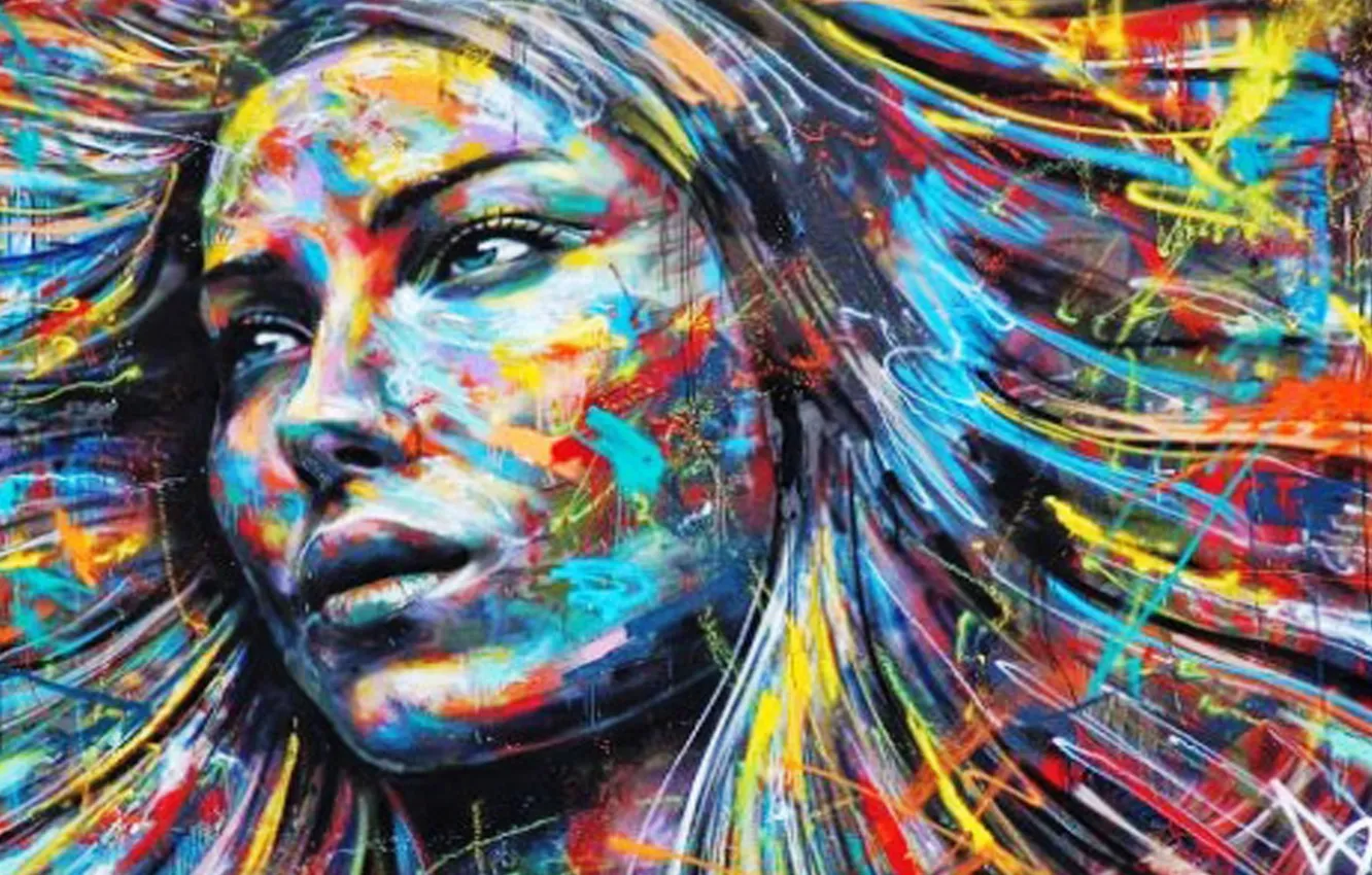 Фото обои girl, graffiti, Street Art City