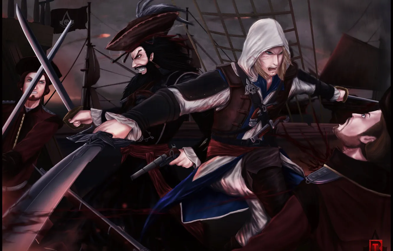 Фото обои assassins creed, Edward, black flag, Kenway