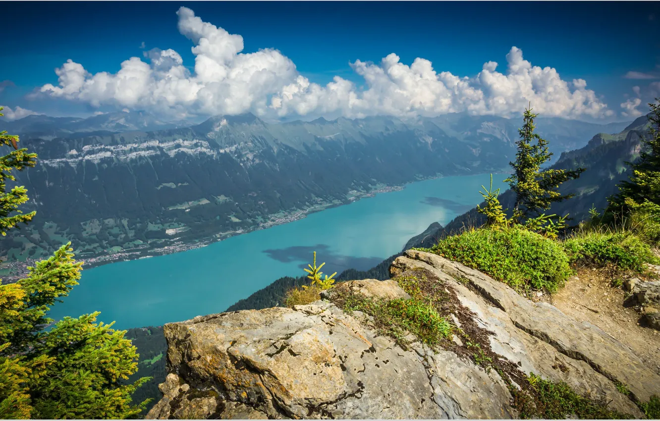 Фото обои Швейцария, Бриенцское озеро, кантон Берн