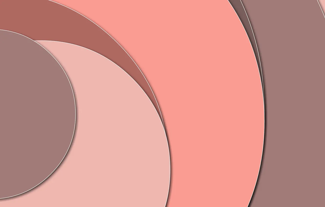 Фото обои круги, розовый, геометрия, коричневый, design, material
