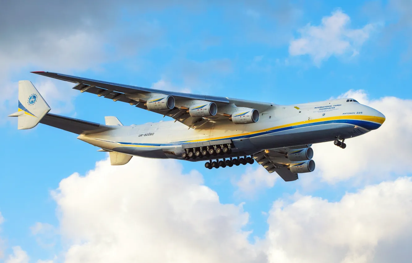Фото обои Облака, Самолет, Крылья, Двигатели, Мечта, Украина, Мрия, Ан-225