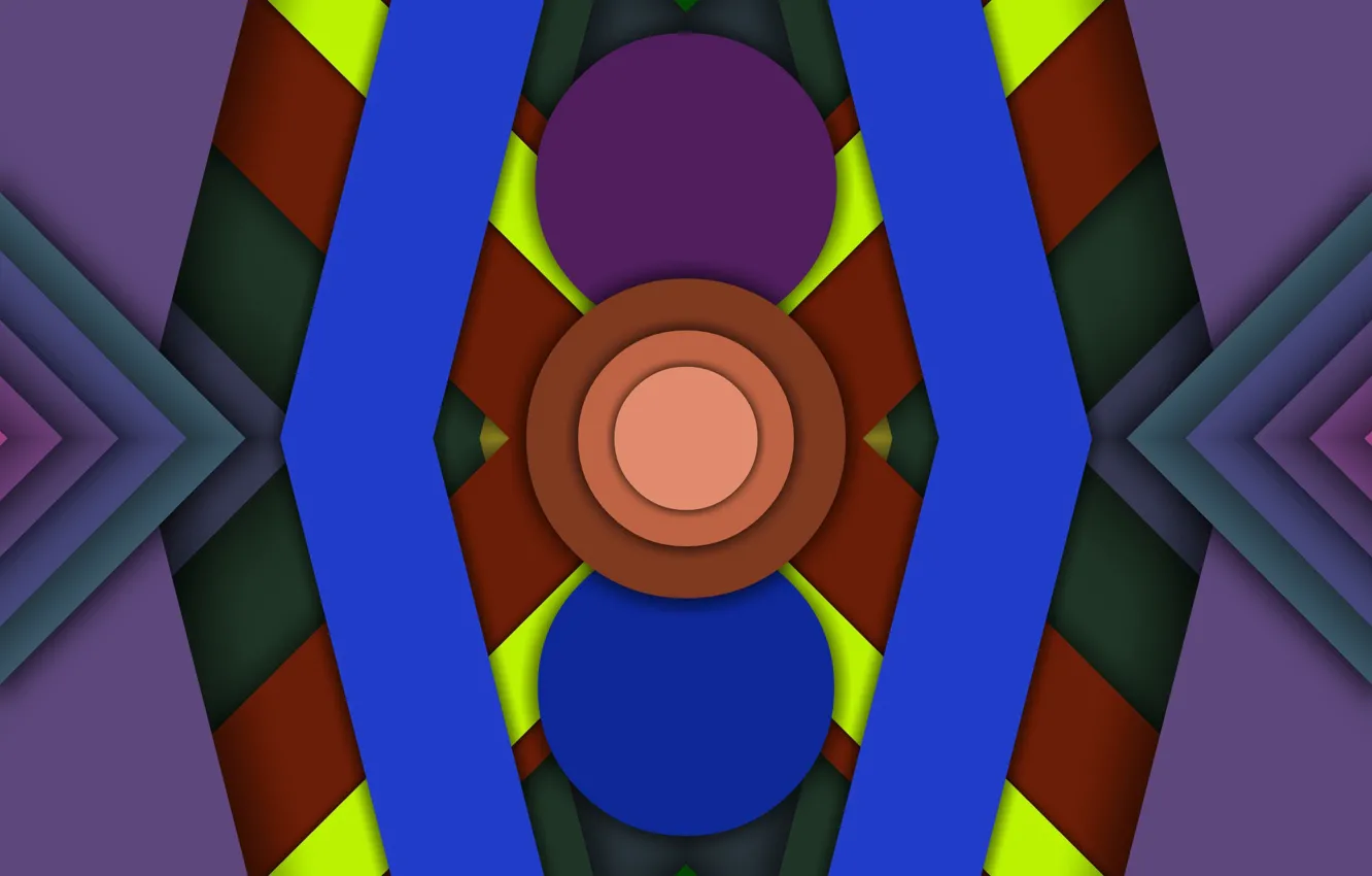 Фото обои круги, треугольник, слой