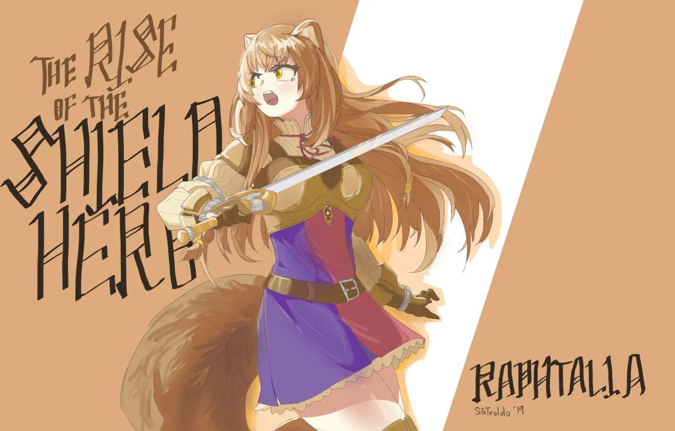 Фото обои девушка, хвост, ушки, The Rising of the Shield Hero