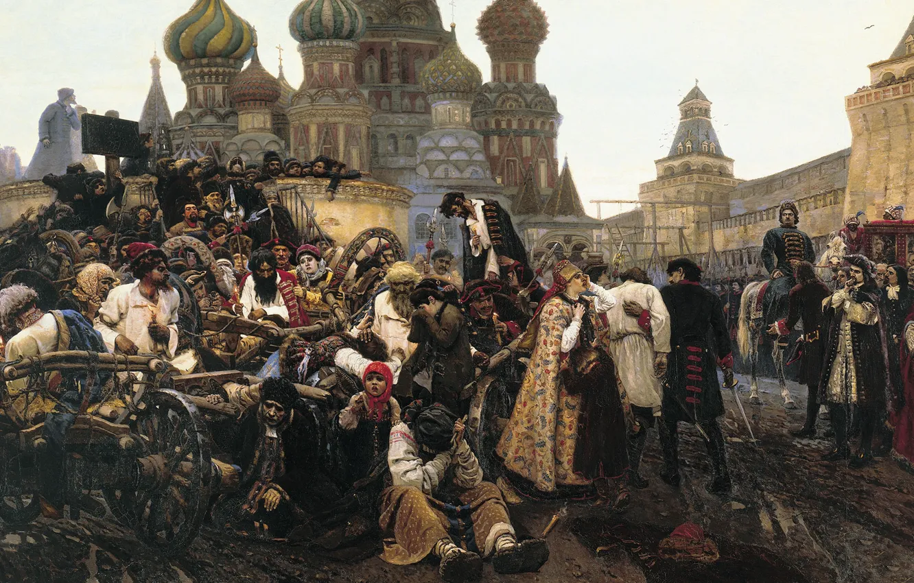 Фото обои люди, рисунок, толпа, картина, Москва, искусство, народ, Moscow
