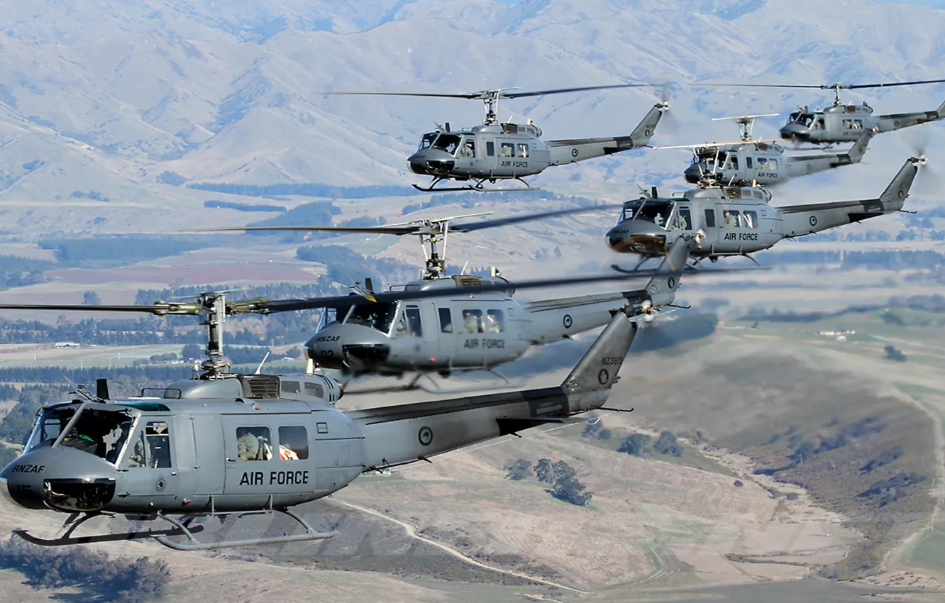 Фото обои Air Force, Bell, UH-1, Iroquois, helicopters