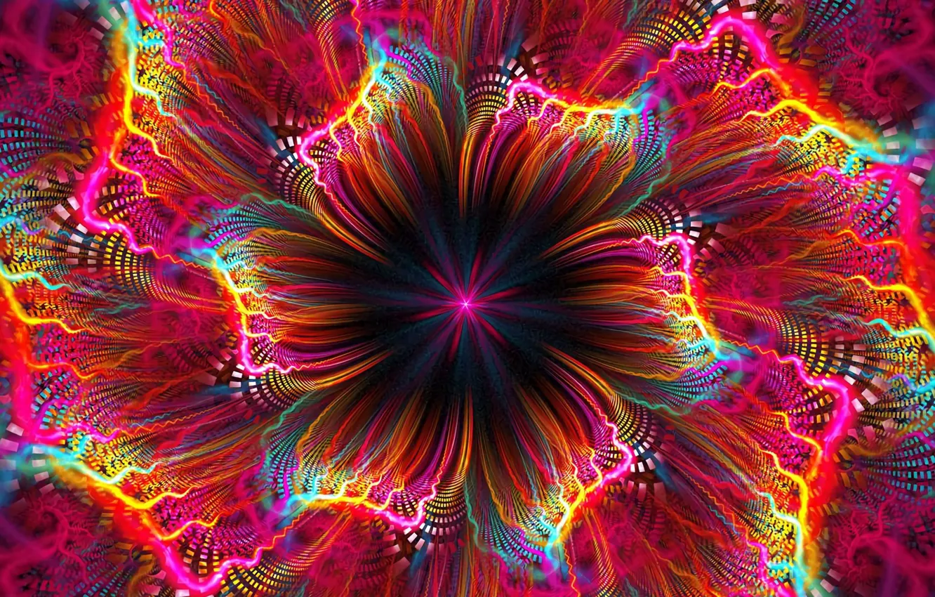 Фото обои цветок, яркие краски, фрактал, flower, компьютерная графика, fractal, bright colors, computer graphics