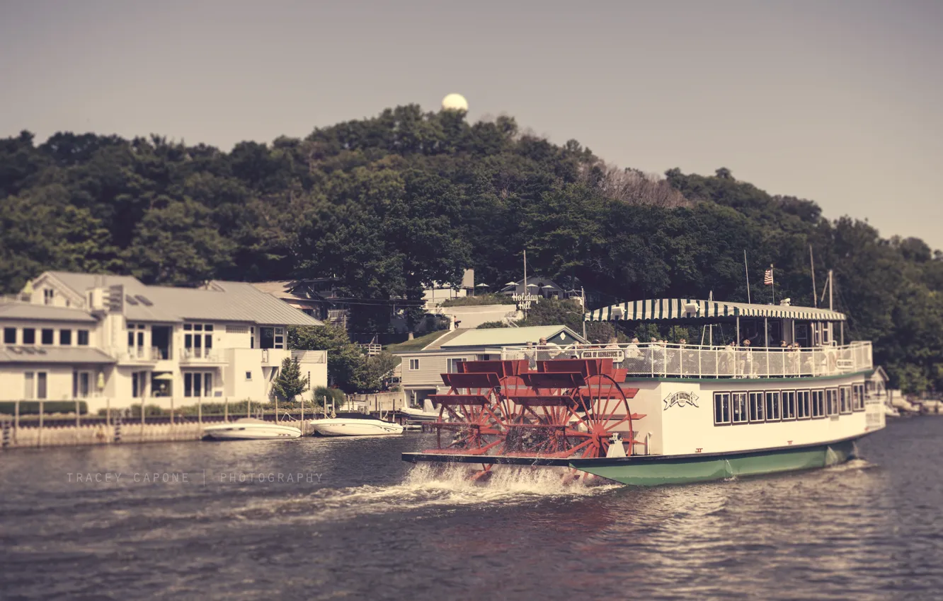Фото обои река, пароход, USA, история, Миссисипи, steamboat