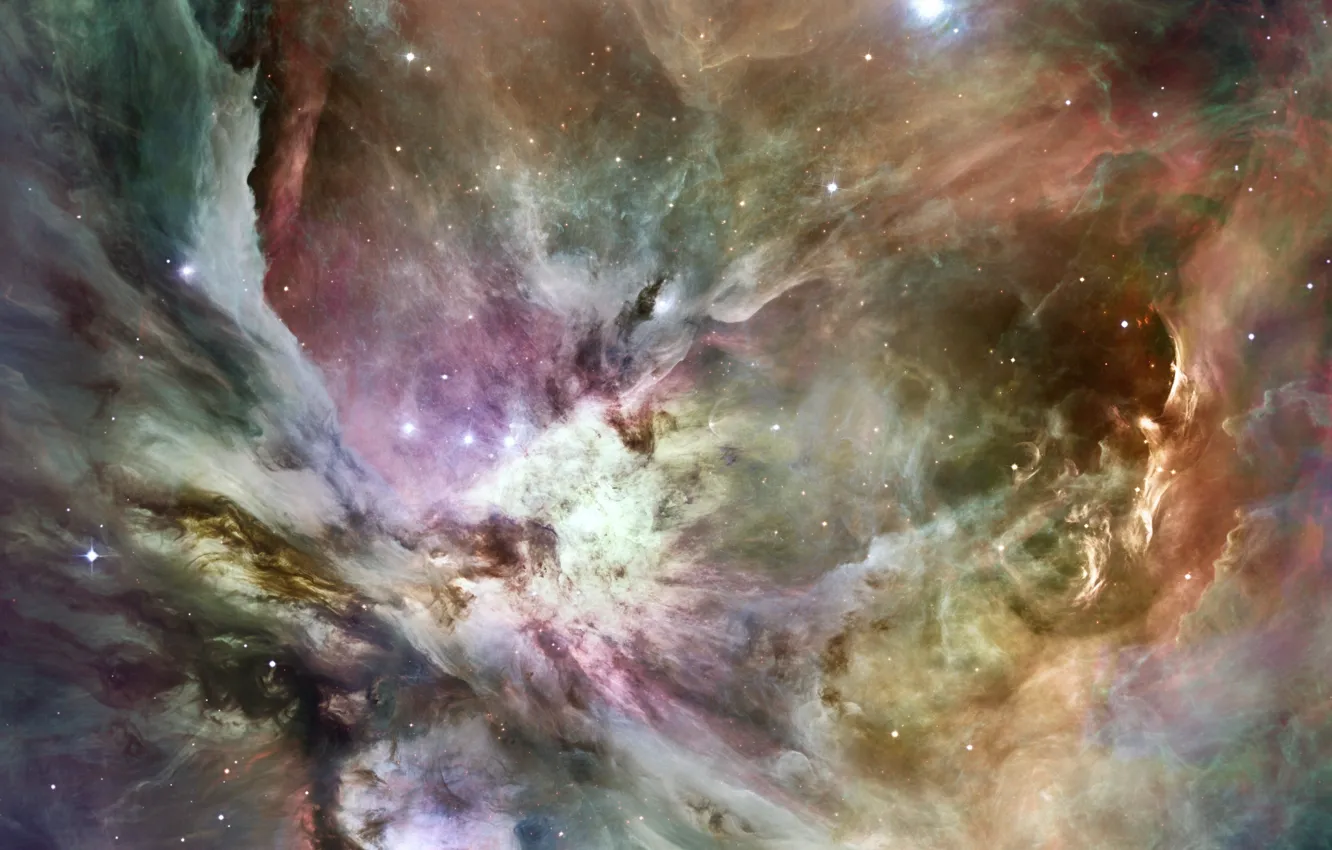 Фото обои Туманность, телескоп, Орион, Спитцер
