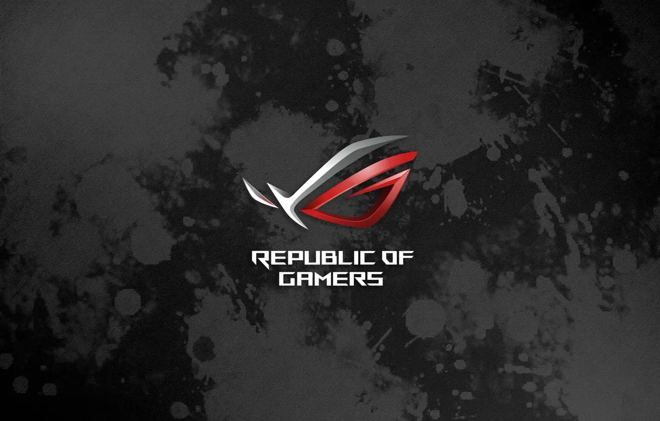 Фото обои серый, high-tech, Логотип, ASUS, brand, Republic Of Gamers, Asus ROG, Республика геймеров