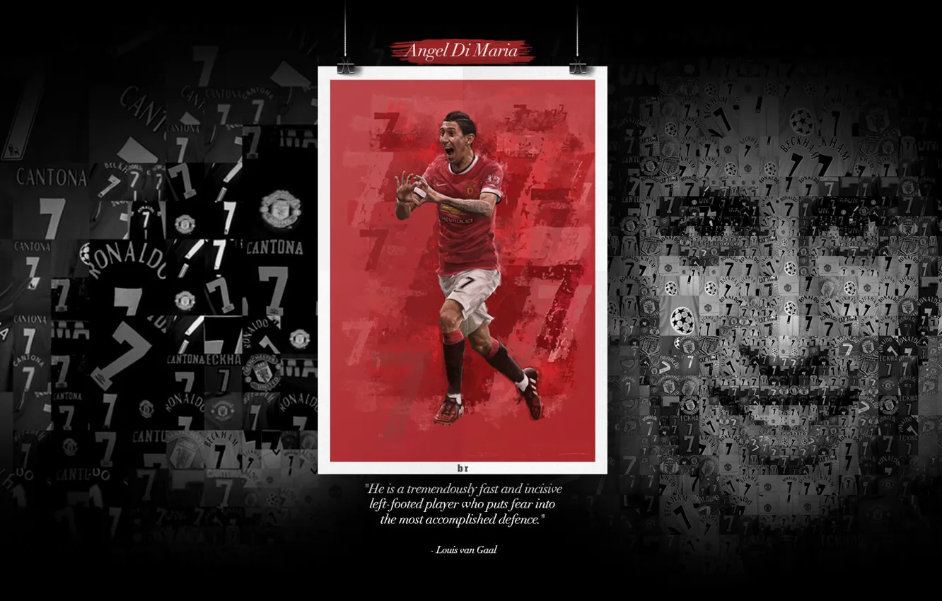 Фото обои wallpaper, sport, football, Manchester United, player, Angel Di Maria
