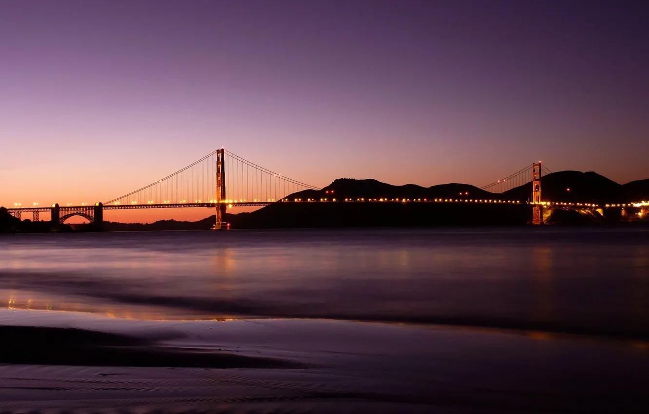 Фото обои Вода, Мост, Калифорния, Golden Gate Bridge, Сан Франциско