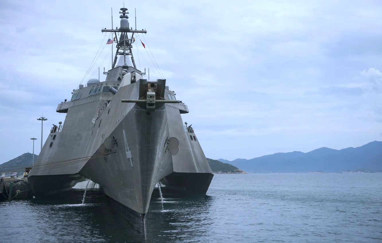 Фото обои корабль, боевой, литоральный, LCS-4, USS Coronado