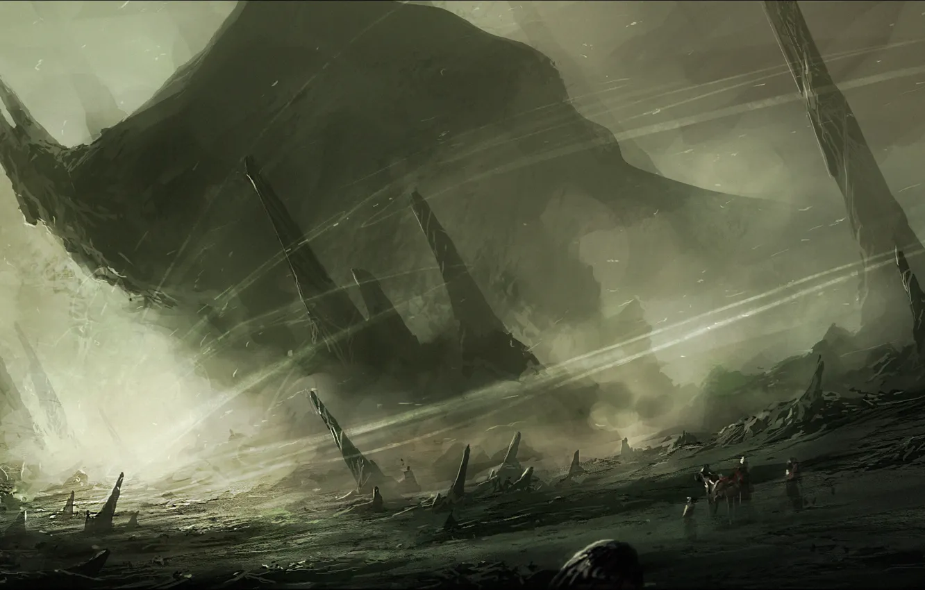 Фото обои ChrisCold, Ice Cave, old roads, YongWei Sun on ArtStation