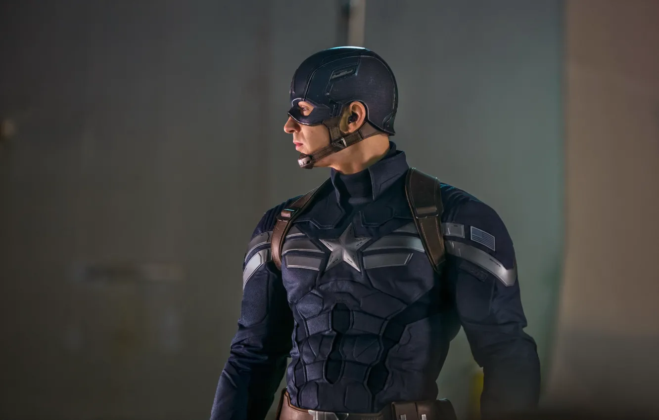Фото обои костюм, шлем, комикс, Captain America, Крис Эванс, Chris Evans, Steve Rogers, Первый мститель: Другая война