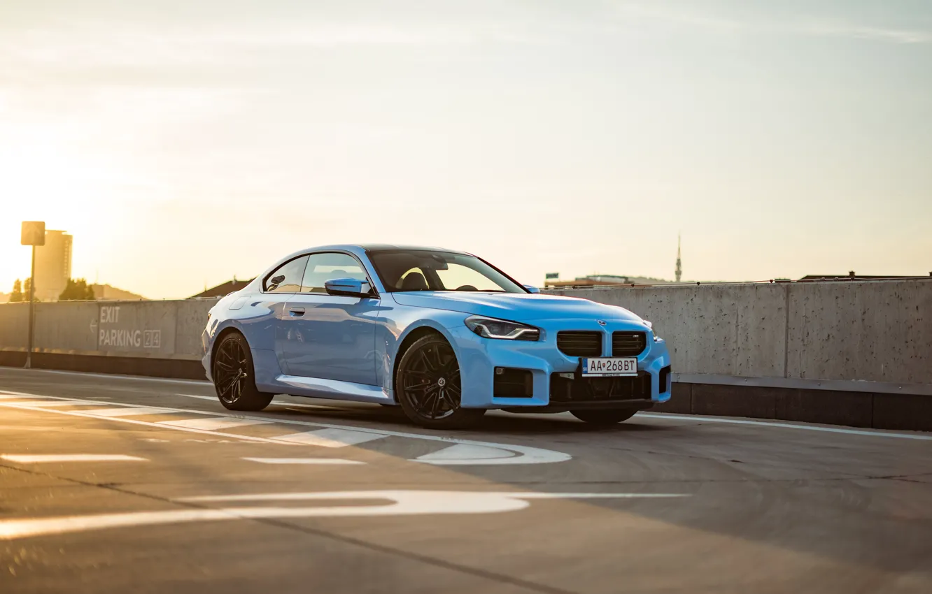 Фото обои car, BMW, blue, M2, G87, 🤢, BMW M2 AT
