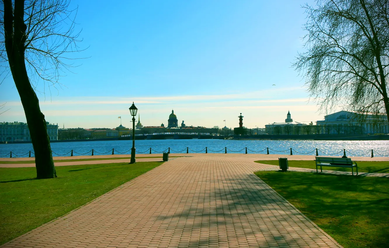 Фото обои солнце, Санкт-Петербург, Петропавловская крепость, Saint-Petersburg, Нева