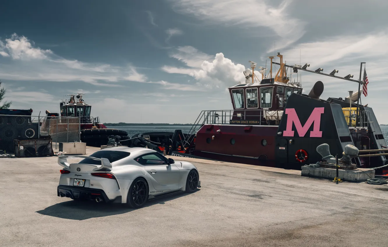 Фото обои toyota, Supra, widebody, Liberty Walk