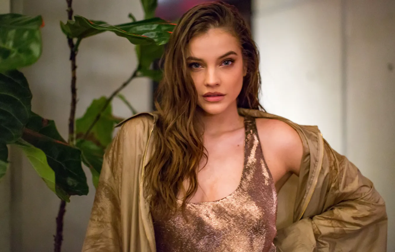 Фото обои взгляд, девушка, модель, шатенка, красивая, Barbara Palvin, Барбара Палвин