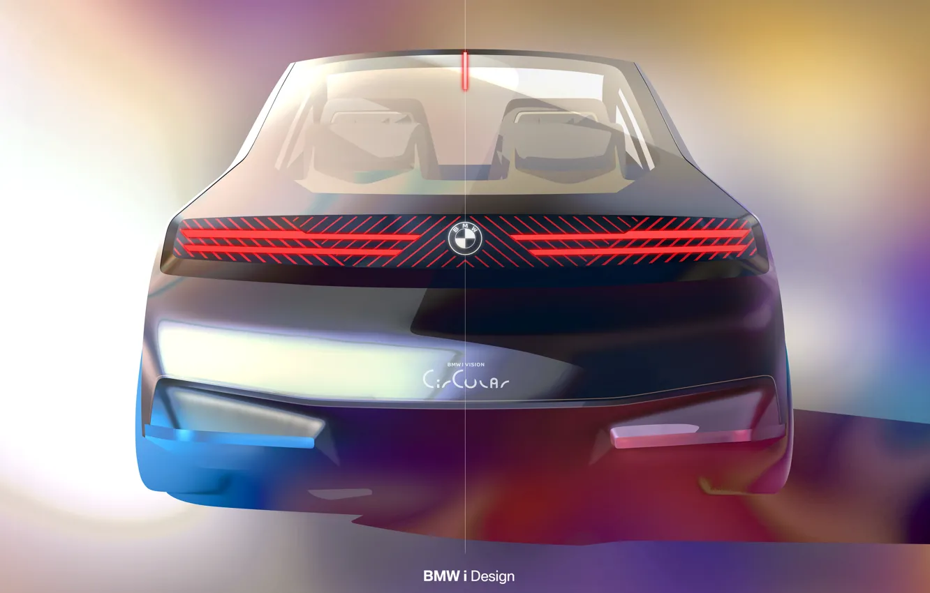 Фото обои Concept, BMW, Концепт, Арт, Сзади, 2022, BMW i Vision Circular, Compact EV