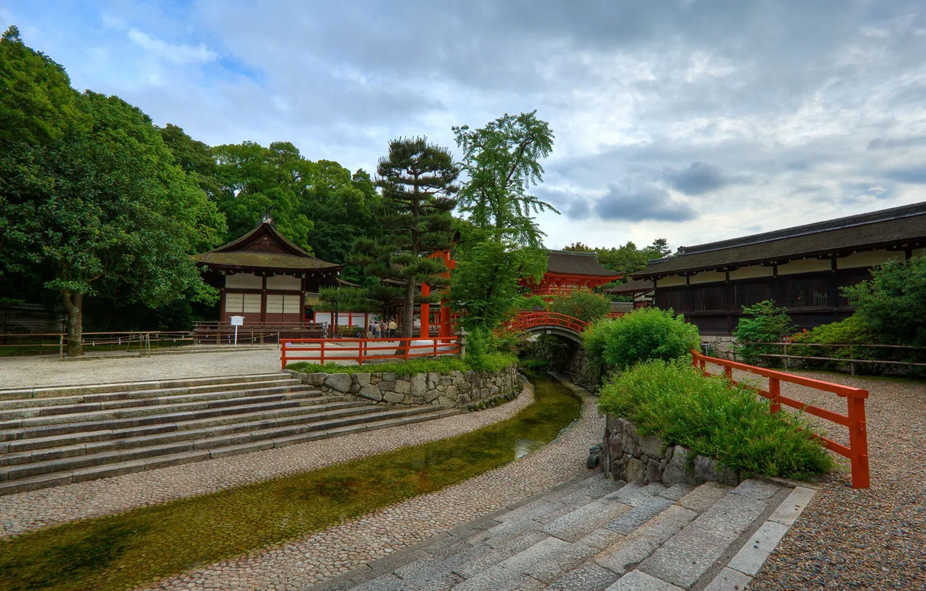 Фото обои Япония, ступени, храм, Japan, Kyoto