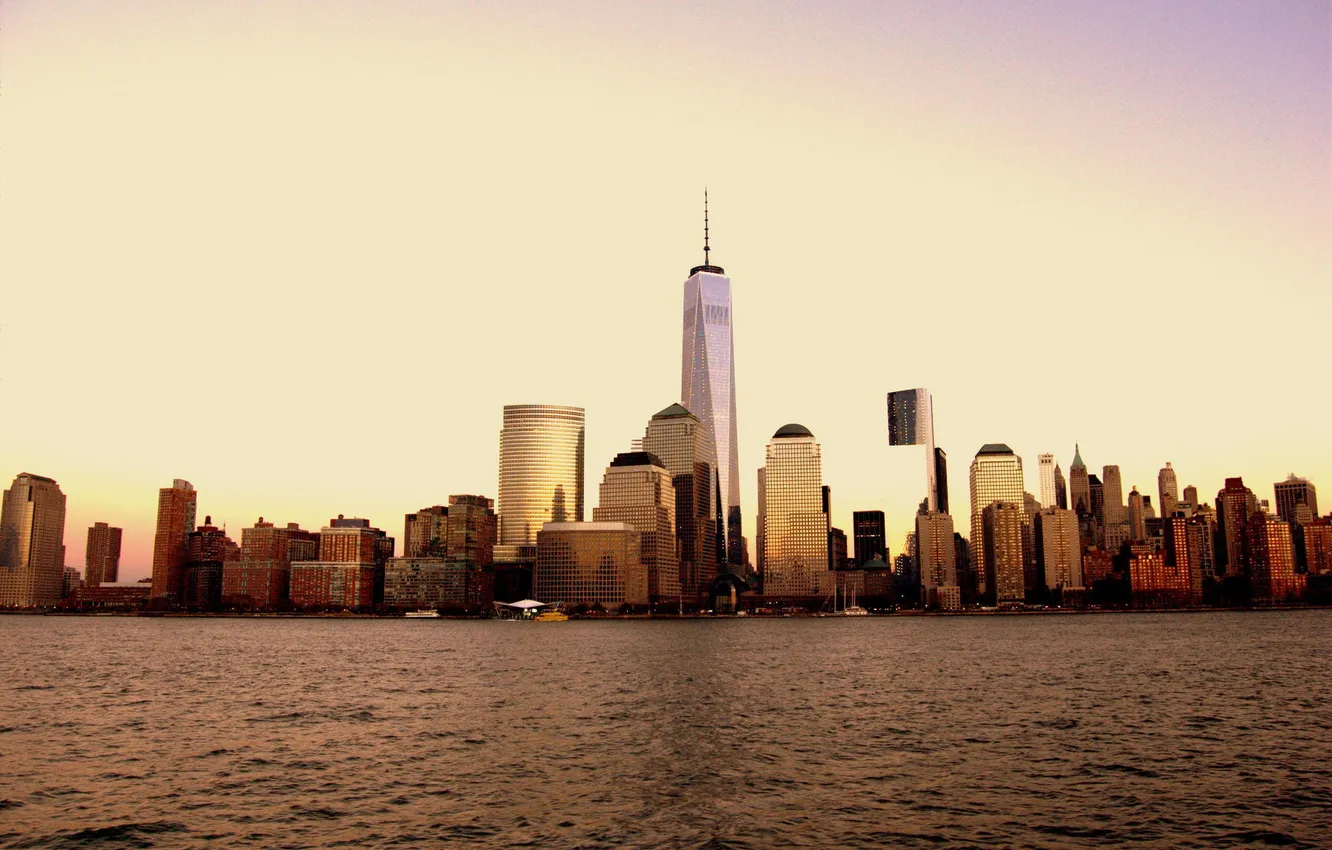 Фото обои город, здания, дома, Нью-Йорк, небоскребы, USA, США, NYC