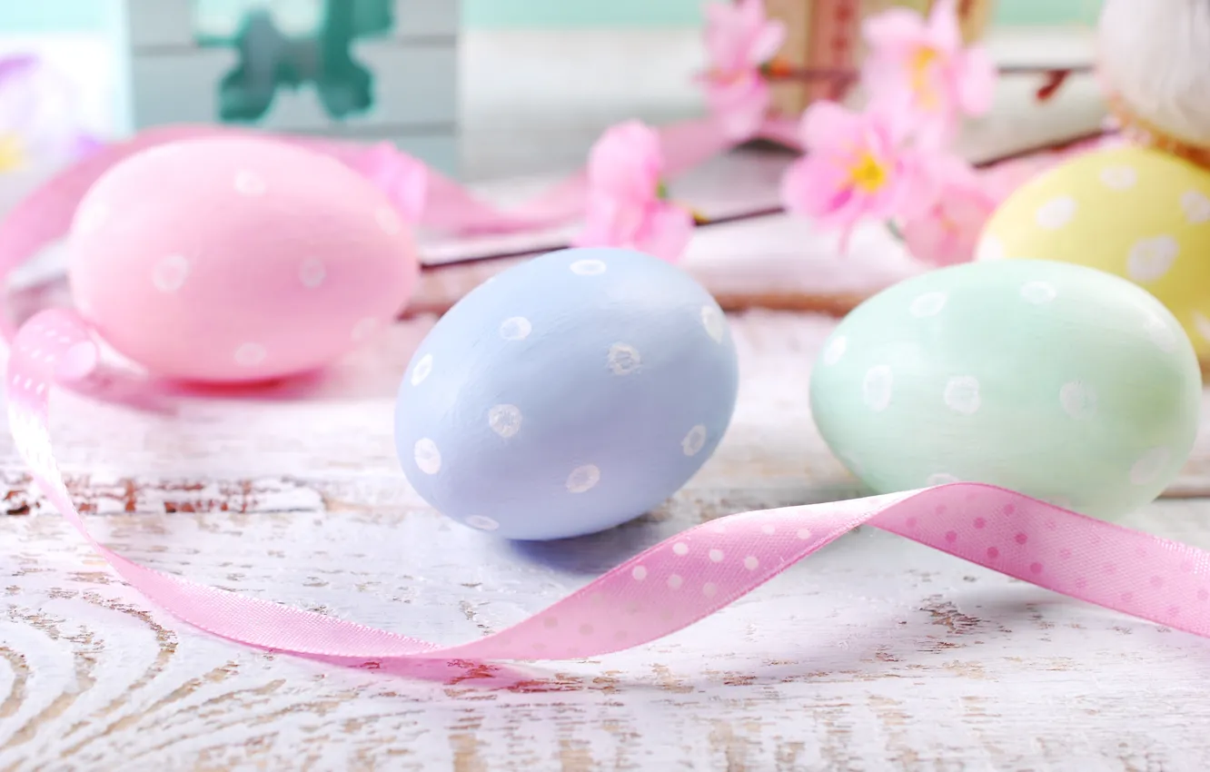 Фото обои цветы, яйца, весна, Пасха, flowers, spring, Easter, eggs