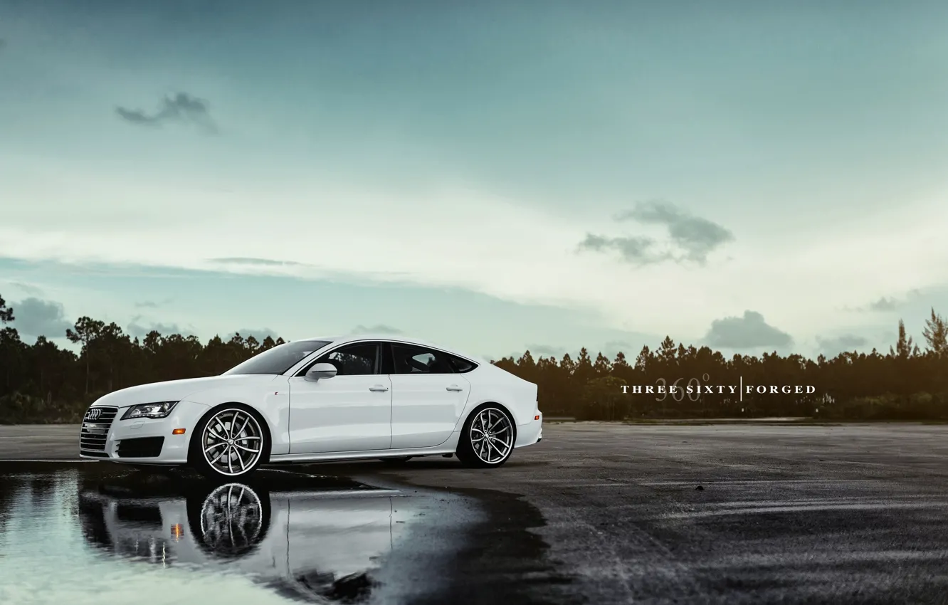Фото обои white, 360forged, Audi A7 Sportback