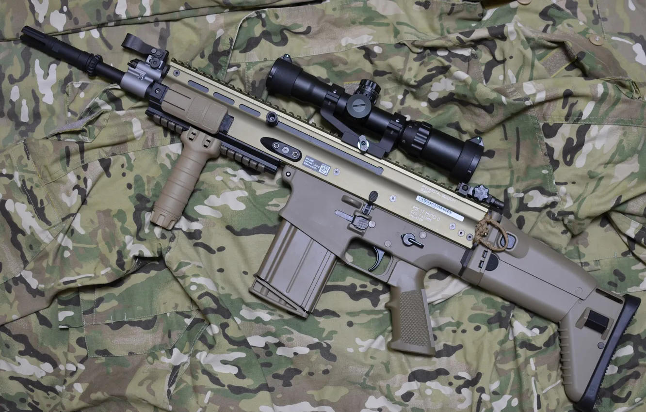 Фото обои оружие, автомат, камуфляж, винтовка, штурмовая, FN SCAR-H
