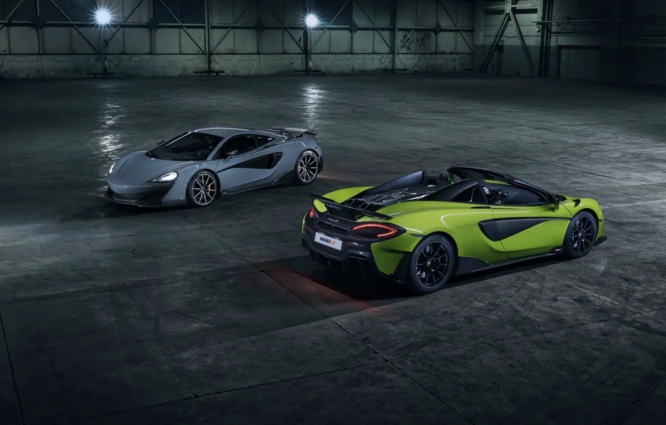 Фото обои машины, ангар, родстер, 600LT, McLaren 600LT Spider