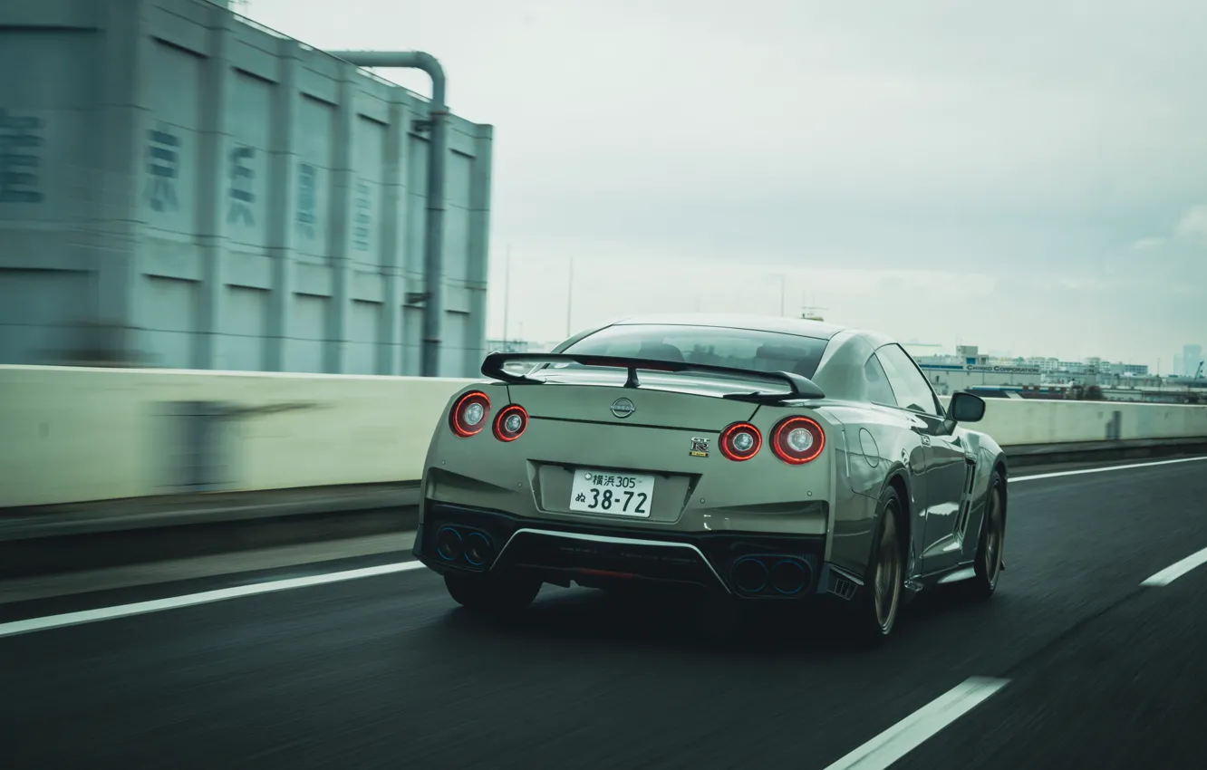 Фото обои Nissan, GT-R, road, speed, R35, 2022, Nissan GT-R Premium Edition T-spec