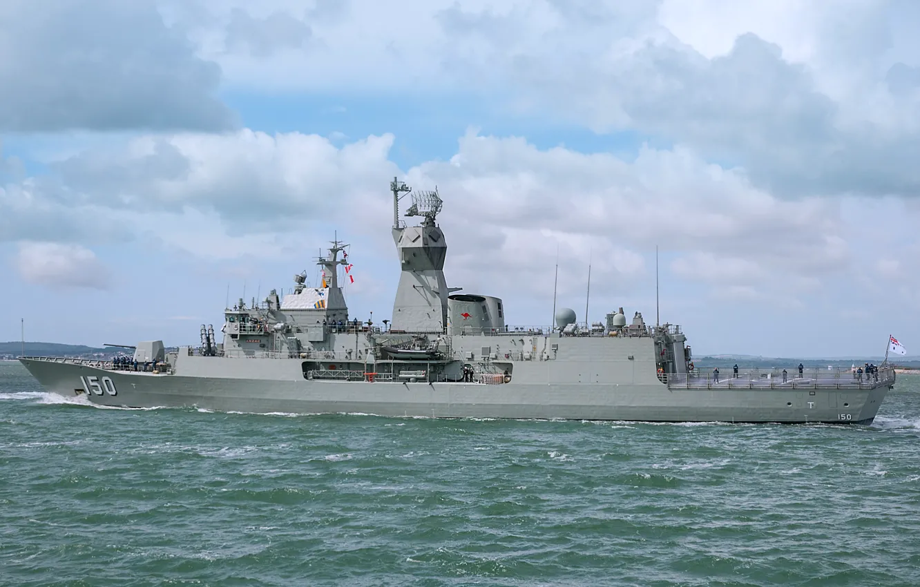 Фото обои фрегат, ВМС Австралии, HMAS Anzac, FFH 150
