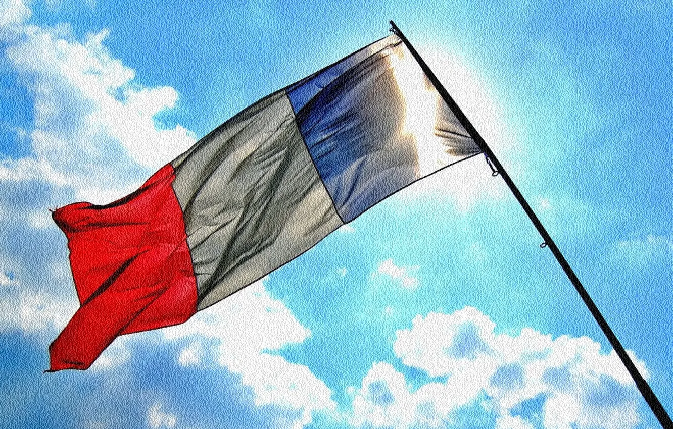 Фото обои Франция, Флаг, France, флаг Франции