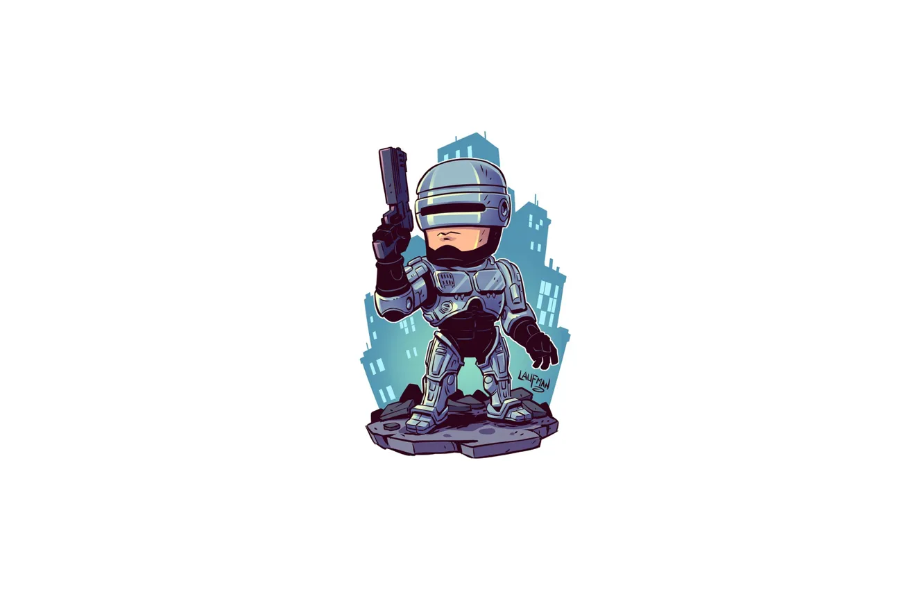 Фото обои police, Robocop, Derek Laufman