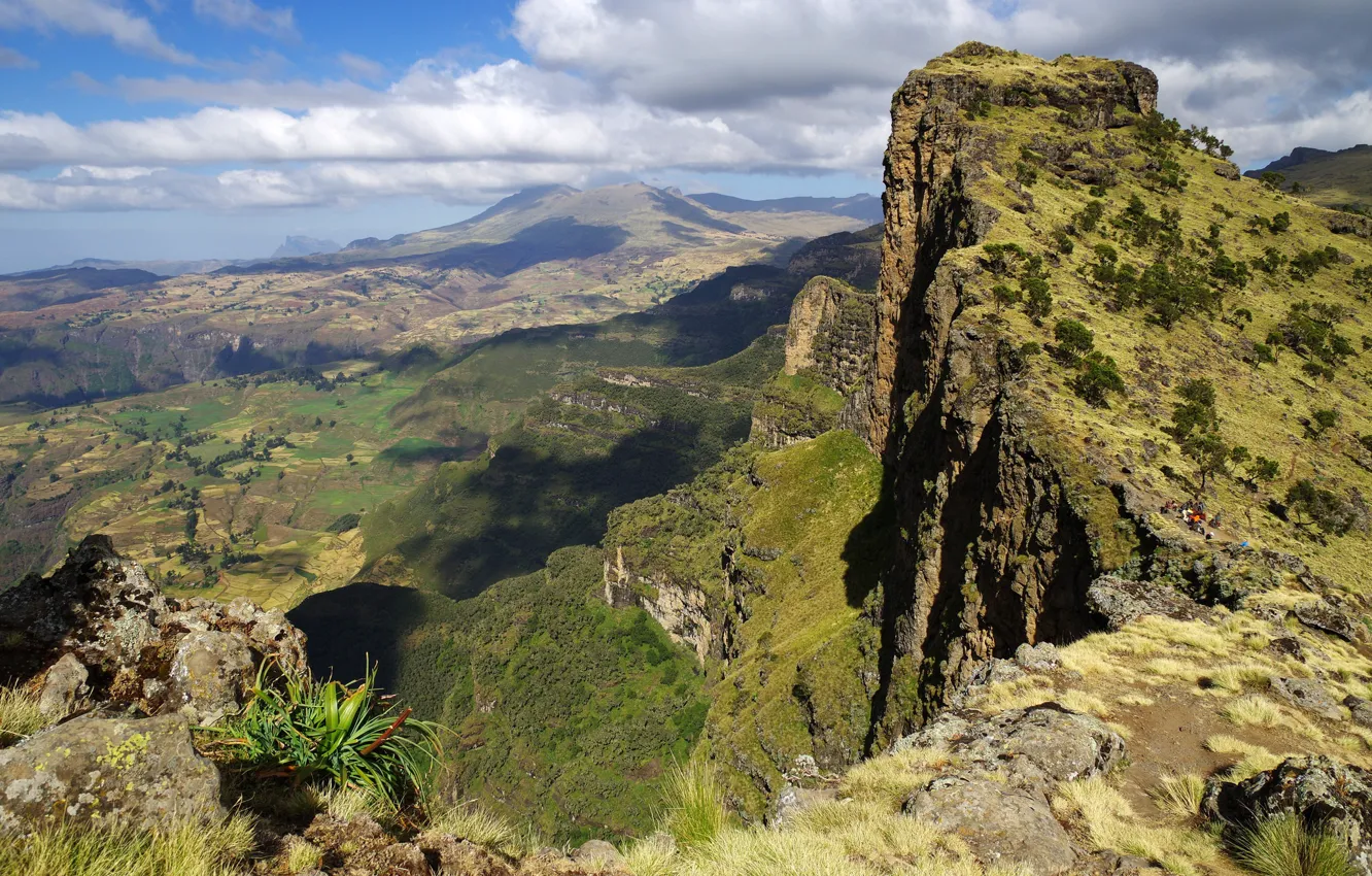 Фото обои горы, Эфиопия, Simien Mountains National Park, Amhara