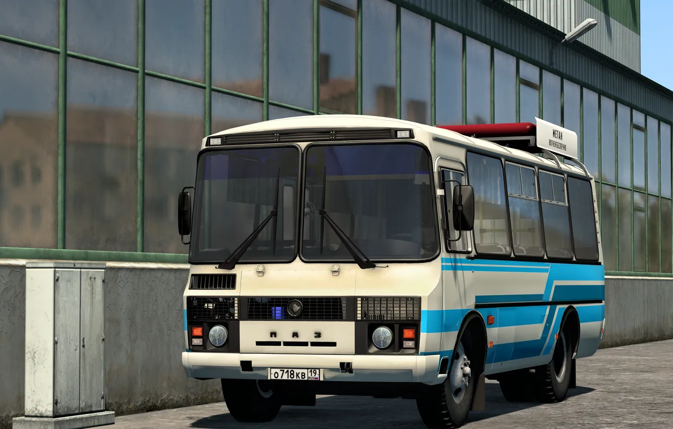 Фото обои автобус, Euro Truck Simulator 2, паз