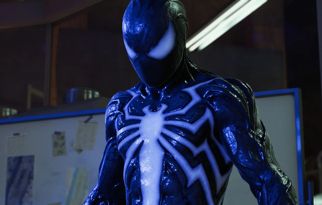 Фото обои dark, symbiote, black suit, Marvel Spider Man 2