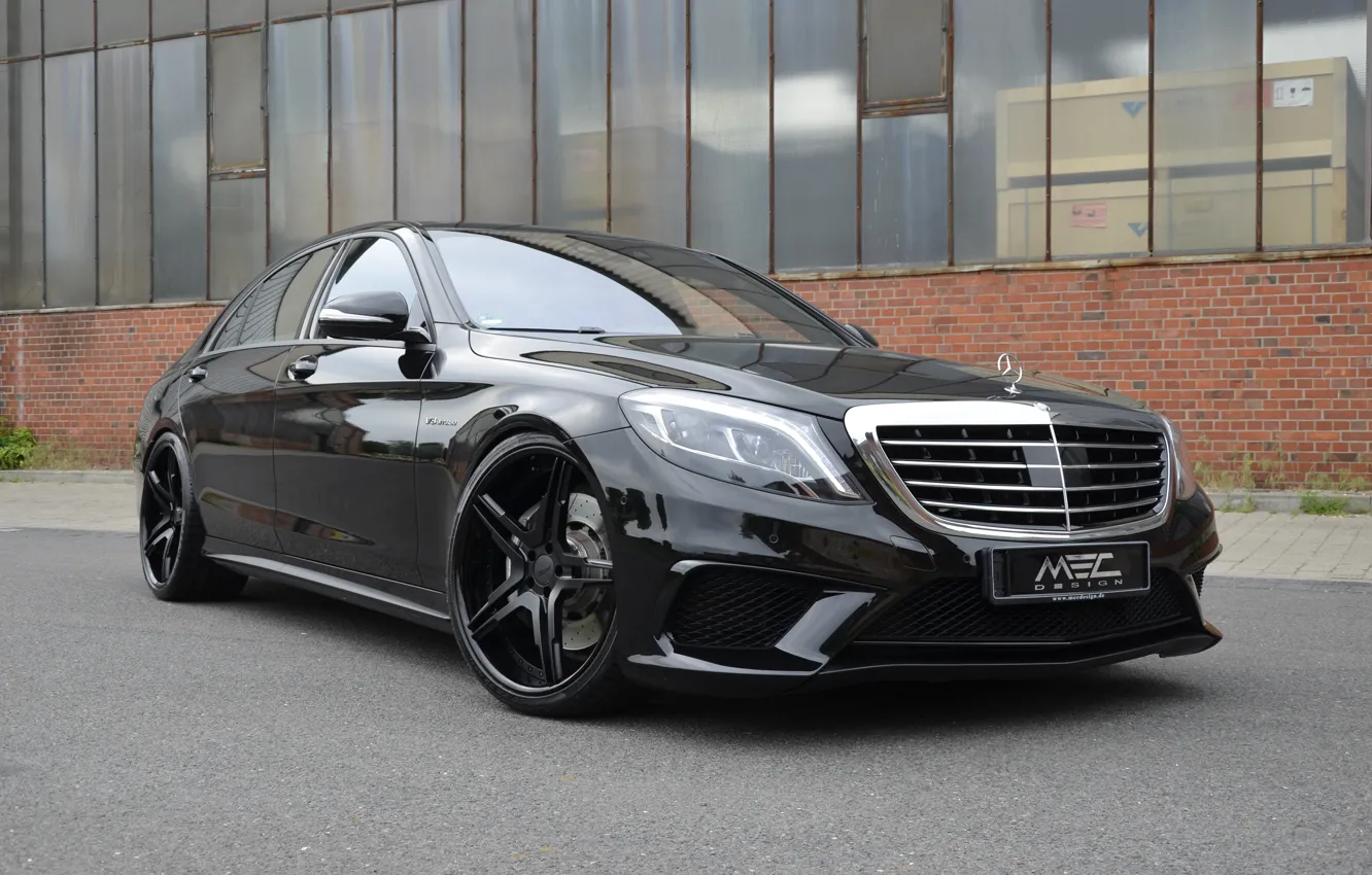 Фото обои черный, Mercedes-Benz, мерседес, AMG, Black, MEC Design, S-Class, W222